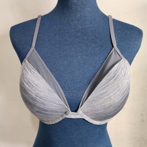 Victoria's Secret Padded Plunge Grey Bra
